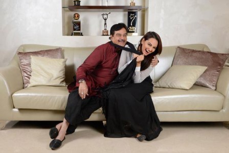 Shatrugan Sinha and Sonakshi Sinha. Sonakshi Sinha made her debut opposite Salman Khan in Dabangg.