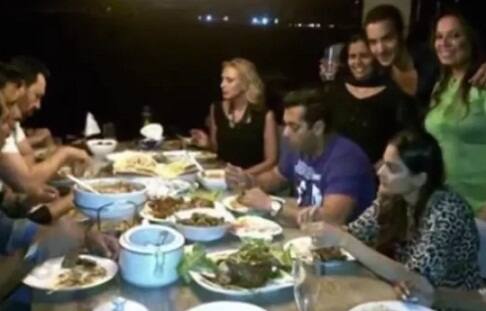 Both have been spotted together on many ocassions. (In Pic- Salman with Lulia, having dinner)