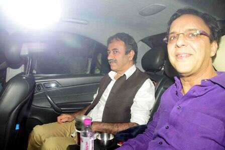 Director Rajkumar Hirani and Vinod Chopra arrive for the dinner together.