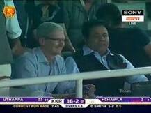 Apple CEO Tim Cook watches GL vs KKR match