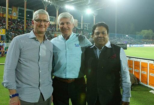 The Apple CEO is on a four-day visit to India where he is expected to meet a host of political leaders, industrialists and celebrities.(Photo- BCCI)