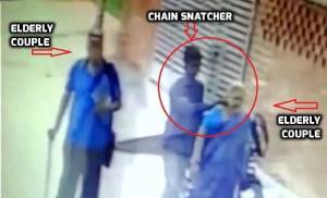 Unhuman & shameful: Watch chain snatcher strikes an elderly couple in Hyderabad