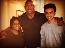 Salman'sis Arpita meets Dwayne Johnson, courtesy PC