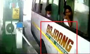 Watch: Bus driver refuses to pay toll, rams through tollgate, nearly runs over toll employee in Gurugram