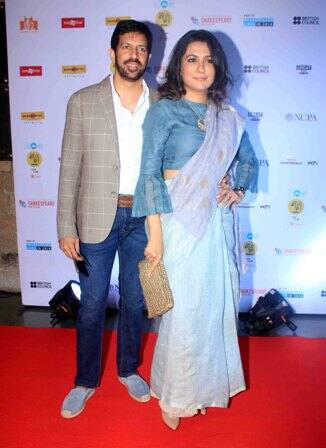 Filmmaker Kabir Khan. with wife Mini Mathur, arrived for the Conversation with Ian McKellen.