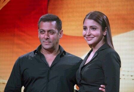 Salman Khan and Anushka Sharma come together for the trailer launch of their film Sultan.