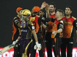 Sunrisers Hyderabad bowlers eliminate Kolkata Knight Riders Sunrisers Hyderabad bowlers eliminate Kolkata Knight Riders