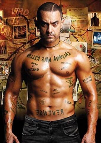 Aamir Khan’s tattooed and muscular physique and hairstyle in ‘Ghajini’got very famous 