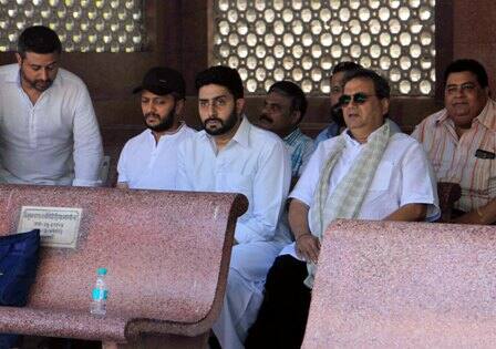 Riteish Deshmukh, Abhishek Bachchan and Subhash Ghai.