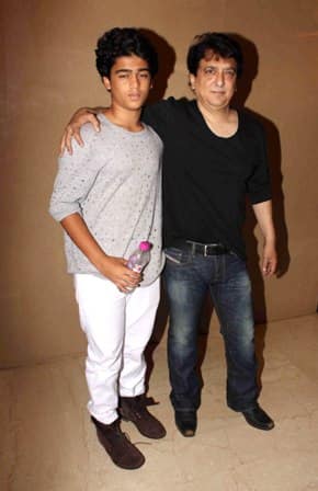 Sajid Nadiadwala with his son.