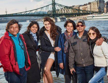 The crew with Kriti Sanon.