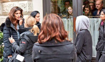 Kriti at the shoots.