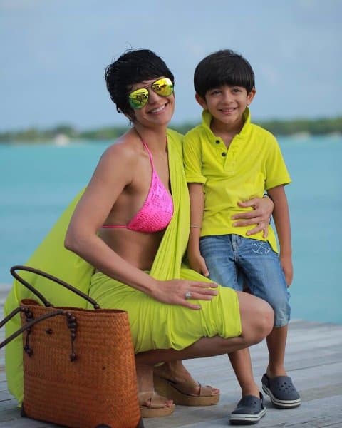 She owns designer saree store with the name of ‘Mandira Designs’!