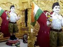 Lord Swaminarayan idol dressed in RSS uniform sparks row