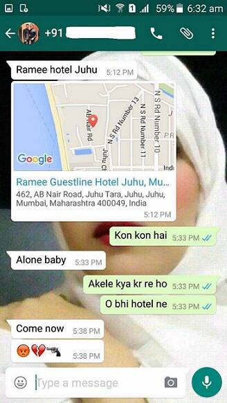See the message chat between Ajaz and the model