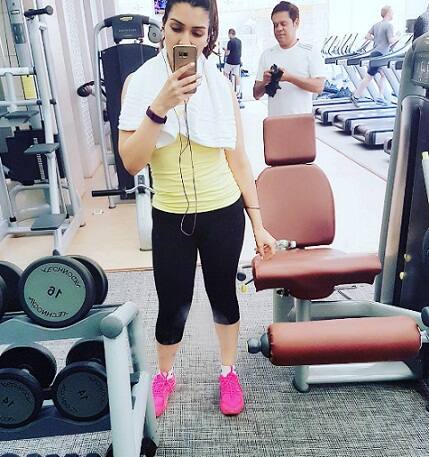  She has been exercising rigorously for the last few months to be in shape and keeps a strict schedule of diet and exercise