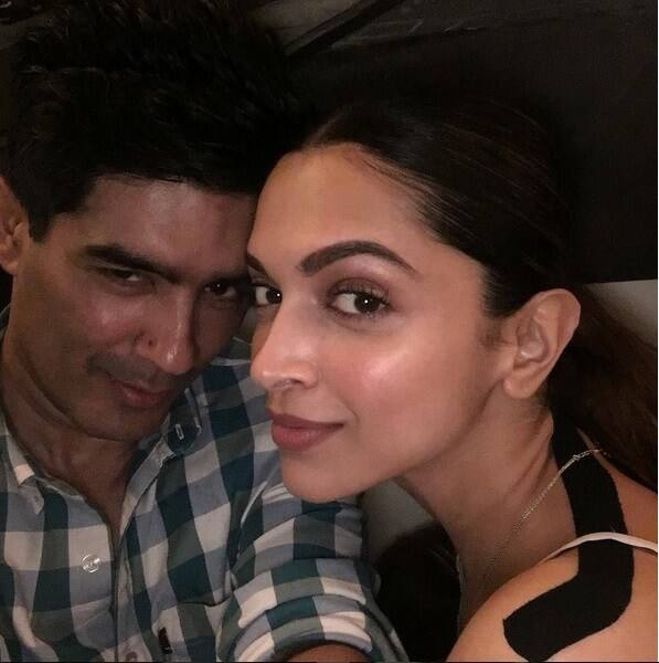 Deepika looked hot in off-white top teamed with denims!