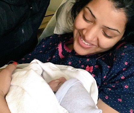 Raina's wife Priyanka Chaudhary and daughter Gracia