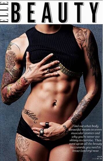 The girl is known for tattoos, is also a fitness freak