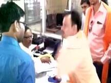 SHOCKING VIDEO: Shiv Sena worker, friend seen slapping bank employee