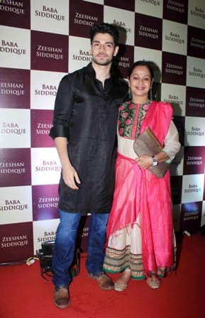 Bollywood actor Zarina Wahab with her son and actor  Sooraj Pancholi during the Iftar Party.