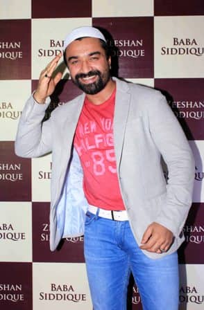 And here's Ajaz Khan in his ever smiling avatar. 
