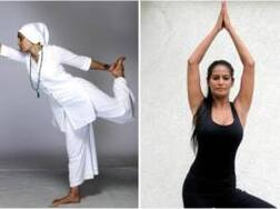 Gaia mother Sofia Hayat & model Poonam Pandey perform some asanas to mark Int'l Yoga Day
