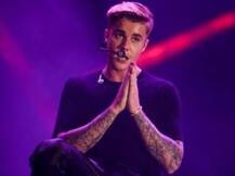 Bieber laughs off his stage fall