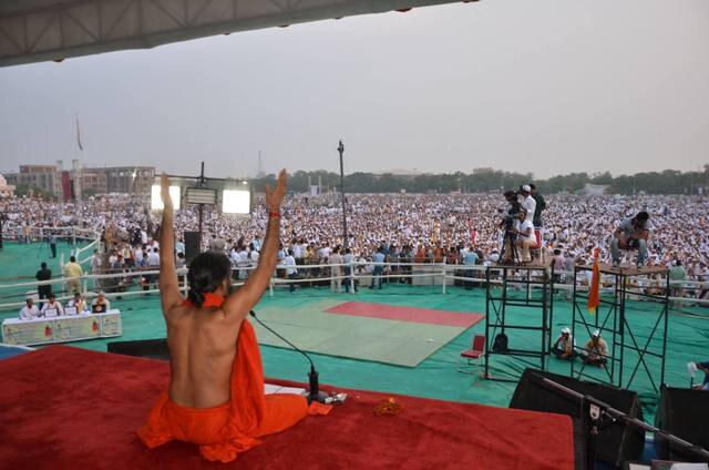 Ramdev broke many records today on June 21, 2016