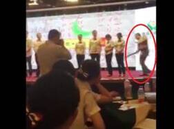 Viral video: Bank's president beats employees for 'not exceeding themselves'