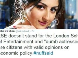 Actresses have opinions on economic policy: Soha slams trolls Actresses have opinions on economic policy: Soha slams trolls