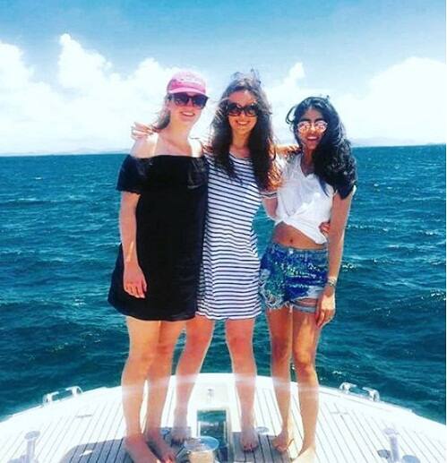 She has updated pictures with her girlfriends