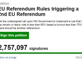 Over 2.5 million Britons sign petition demanding second EU referendum Over 2.5 million Britons sign petition demanding second EU referendum