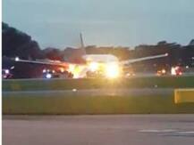 Singapore Airlines flight caught fire during emergency landing