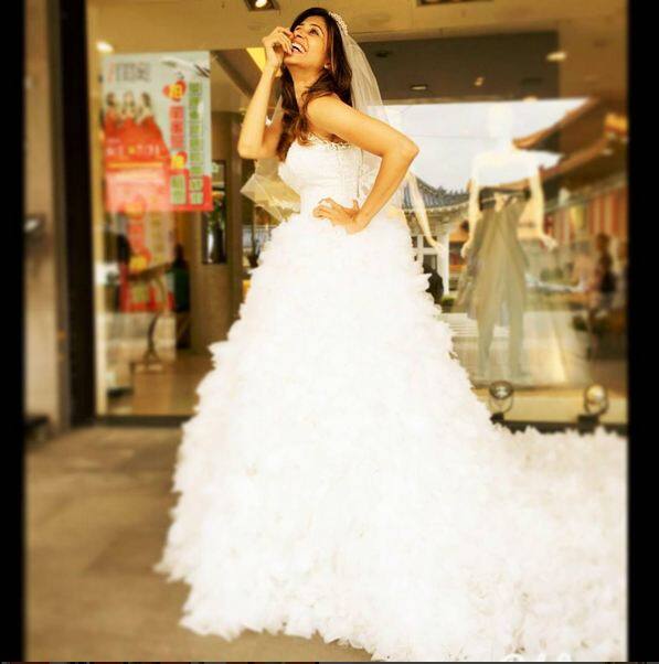 It looks like that this White dress is made for her only!