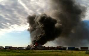 Terrible: Two trains collide head-on, erupt in flames