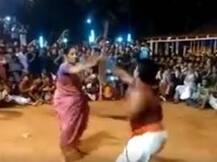 Kerala: Watch this 76-yr-old woman performs martial arts with man half her age