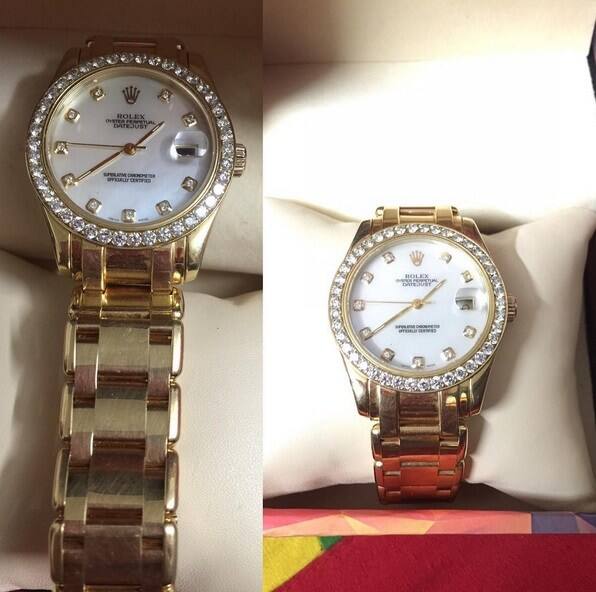 Her rumoured beau Harsh gifted her a gorgeous golden Rolex watch which made her day more special.