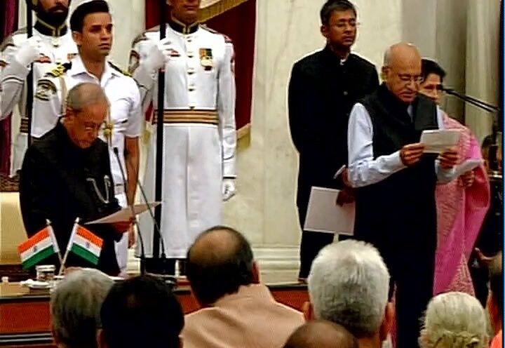 M. J. Akbar takes oath as the Minister of State (MoS) 