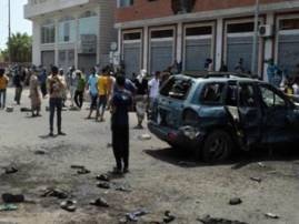 Double car bomb blasts rock Yemen's Aden city Double car bomb blasts rock Yemen's Aden city
