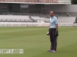 WATCH: Nasser Hussain creates Guinness World Record for taking highest catch WATCH: Nasser Hussain creates Guinness World Record for taking highest catch