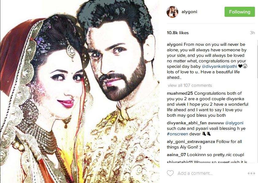Aly Goni wishes Divyanka in the cutest way!