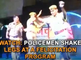 Watch: Policemen shake legs at a felicitation program Watch: Policemen shake legs at a felicitation program