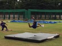 WATCH: Virat Kohli and Shikhar Dhawan take diving catches in practice