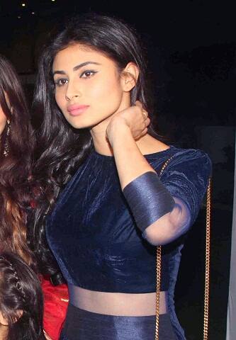 Television actor Mouni Roy donned blue dress and was looking gorgeous as usual