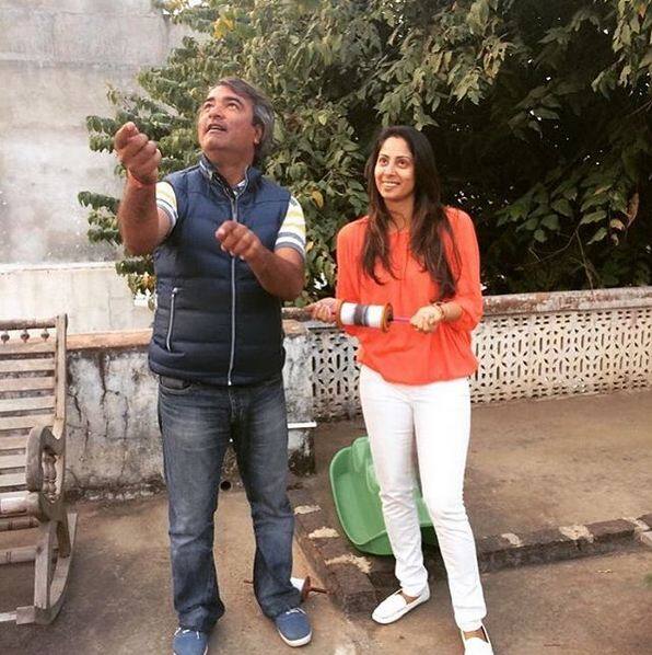 Sangeeta tweeted a picture of herself with Shailendra and also of the hotel where she is staying!