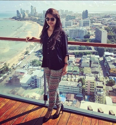 She is exploring places and sharing her pictures