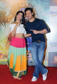 Jacqueline Fernandez, Tiger Shroff, Nathan Jones At A Flying Jatt Trailer Launch
