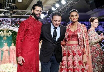 Fashion designer Varun Bahl with models during the show