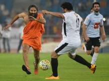 Baba Ramdev Displays Football Skills At Charity Event